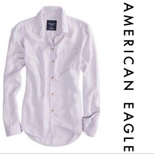 AEO Lavender Button Up